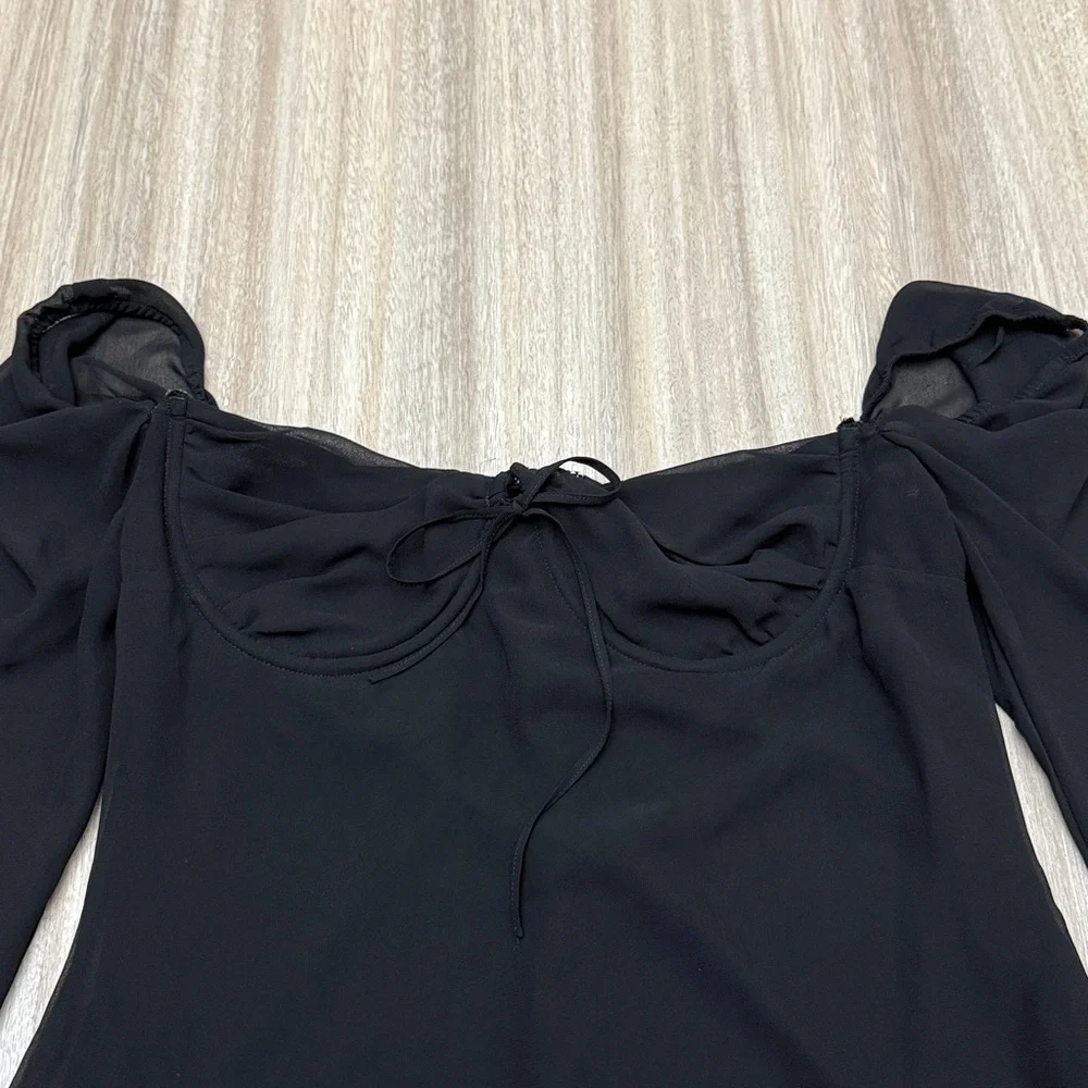 House Of CB Babydoll Dress size medium black - Picture 3 of 7